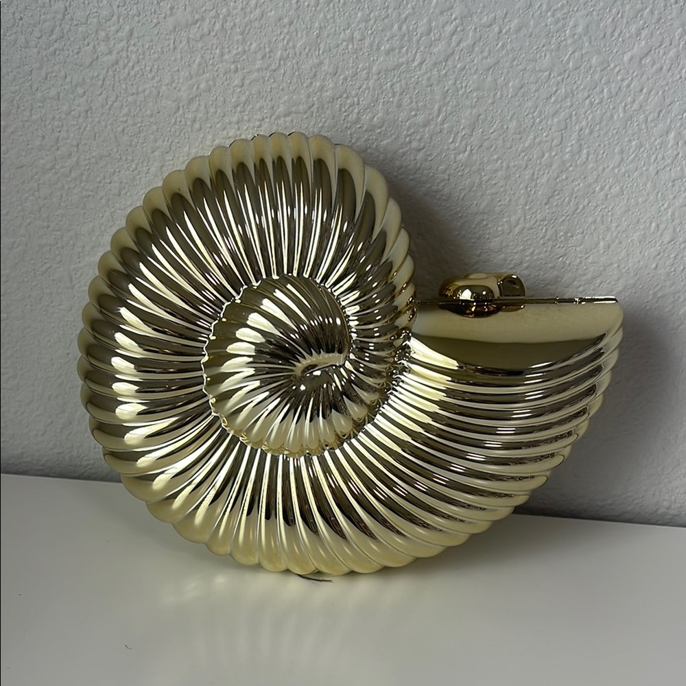 Gold Shell Clutch